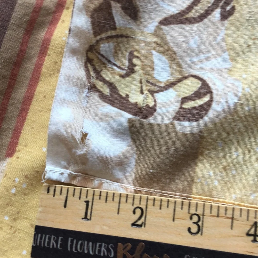 NFL Football VTG Brown Flat Sheet Vintage Football Bedding NFL 1980s NFL